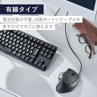 トラックボール マウス 有線 IST 5ボタン 人工ルビーユニット 黒 M-IT10URBK エレコム 1個