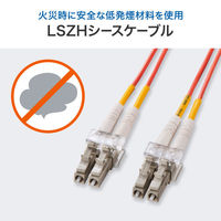 サンワサプライ メガネ型光ファイバケーブル(マルチ50μm、LC×2-LC×2、40m) HKB-LCLC5-40N 1本（直送品）