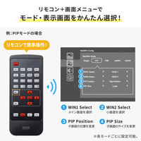 サンワサプライ 4入力1出力HDMI画面分割切替器(4K/60Hz対応) SW-PHD41MTV 1個（直送品）