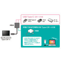サンワサプライ USB Type-C ハブ(3ポート) USB-3TCP12BK 1個