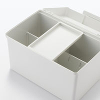 無印良品 ポリプロピレン 救急箱 ホワイトグレー 約幅26×奥行18×高さ18cm 良品計画