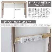 PREDONA(プレドナ) デスク  平机 木幕板 幅1200×奥行600×高さ720mm 天板ナチュラルウッド/脚モカブラウン 1台