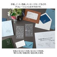 デザインフィル シール転写 箔 ありがとう/花柄 82649006 1セット(1パック×3)