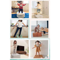 ACROVE オッポマン クッショントランポリン 家庭用 静音 子供 大人 エクササイズ GY a1-muji-gray 1台（直送品）