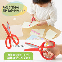 プラス 幼児用はさみ フィットカットカーブ トット 右手用 レッド 赤 34591 1個