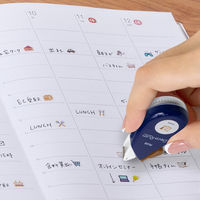 プラス マスキングテープ Deco Rush（デコラッシュ） 幅6mm ネイビー 手帳 51881 10個