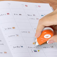 プラス マスキングテープ Deco Rush（デコラッシュ） 幅6mm オレンジ 荷物 51883 10個