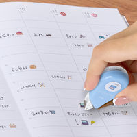 プラス デコレーションテープ デコラッシュ 定番 6mm幅 パソコン 51886 10個