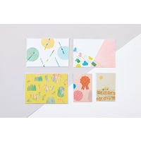 キングジム マスキングテープブック はがき エノグ シートサイズ 5冊（10枚入×5） 100×148mm 9672-002