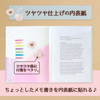 プラス スリムホルダーファイル パスティ A4タテ 4ポケット ラズベリーピンク クリアファイル 固定式 98862 2冊