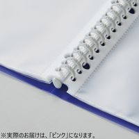 リヒトラブ CUBE FIZZ クリヤーブック ポケット交換タイプ A4タテ 30穴 15ポケット ピンク N7015-12