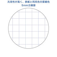 オキナ プロジェクトカラーパッド A4ハーフ 50枚 ラベンダー 5mm方眼罫 PH4038 1冊