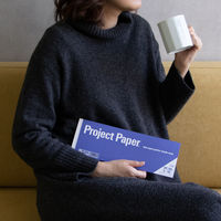 オキナ プロジェクトカラーパッド A4ハーフ 50枚 ラベンダー 5mm方眼罫 PH4038 3冊