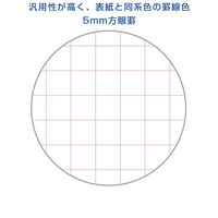 オキナ プロジェクトカラーパッド A4 50枚 オールドローズ 5mm方眼罫 PH1502 1冊