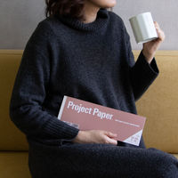 オキナ プロジェクトカラーパッド A4ハーフ 50枚 オールドローズ 5mm方眼罫 PH4040 3冊