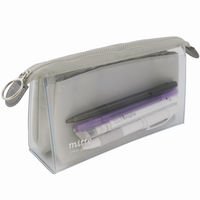 クリアポーチ mitte（ミッテ） マチタイプ ライトグレー S2312697 サンスター文具