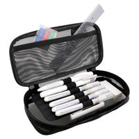 収納メッシュペンケース MESHNO（メッシュノ）ブラック S1425390 3個 サンスター文具