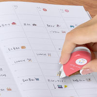 プラス マスキングテープ Deco Rush（デコラッシュ） 幅6mm ピンク 食事 51877 10個