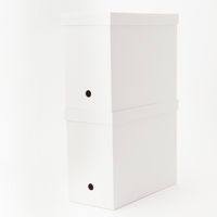 無印良品 再生ポリプロピレン入りファイルボックススタンダード用キャスターもつけられるフタ 幅15cm用 ホワイトグレー 良品計画