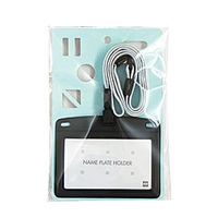 オープン工業 吊り下げ名札 フック式 レザー調 ヨコ 名刺サイズ 黒 NL-24P-1 1枚