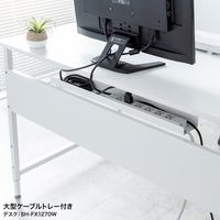サンワサプライ フレキシブルデスク 幅1000×奥行700×高さ720mm ホワイト×ホワイト SH-FX1070W 1台（直送品）