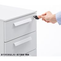 サンワサプライ キャビネット 3段 幅300×奥行534×高さ600mm ホワイト SNW-107W 1台（直送品）