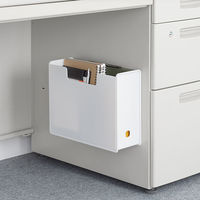 SANKA くっつくハンガー・ボトルケース マグネットファイルボックス ワイド ホワイト SWFB-WMGWH 1セット（5個）