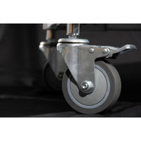 アイ・エル・シー ステンレスシェルフワゴン46×76 2段キャスター700 取っ手付き BK TSSW2-46767BK 1セット(10台)（直送品）