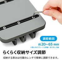 アーキサイト ノートパソコン用縦置きアルミスタンド2台用 スペースグレイ AS-URBM2-SG 1個