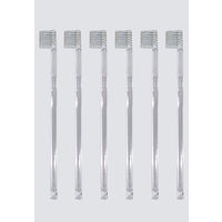 歯科用歯ブラシ スパイラルツイン グレー毛 クリア 1セット（6本入×5個） ラピス