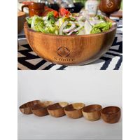 S'more（スモア）ソウシジュ木から作られた木目が綺麗なサラダボウル 14×6cm 1個
