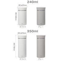 Mlte（ミルテ）食洗機対応 水筒 EL Bottle 240ml グレー 保温・保冷 ステンレスボトル 1個 シービージャパン