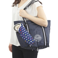 ボトルカバーショルダー ドットネイビー 3wayで使える ペットボトル500ml・水筒・マグボトル用 1個 トーン