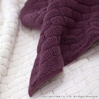 バスマット Ag+ ブリーク タオル地 40×60cm パープル 1枚 オカ