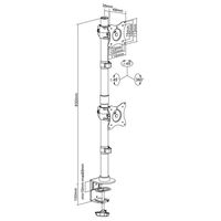 スタープラチナ 快適ワークのモニターアーム NA720 ブラック TVSOFNA720B 1台
