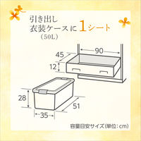ドライ&ドライUP 除湿剤 引き出し・衣装ケース用 金木犀の香り 1セット（12シート入×2個） 白元アース
