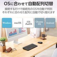 エレコム ワイヤレスキーボード Bluetooth 無線 パンタグラフ 薄型 TK-TM10BPBK 1個（直送品）