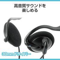 エレコム ヘッドセット ノイズキャンセリング ネックバンド Type-C 変換アダプタ付 HS-NB11SCBK 1個（直送品）