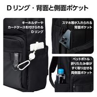 ビジネスバッグ リュック 20L 撥水加工 15.6インチノートPC 収納可 ブラック BM-BPSDBK エレコム 1個