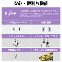 エレコム 電源タップ/2ピン式/10口/2m/磁石付/脚パーツ付/ホワイト ECT-2620WH 1個（直送品）