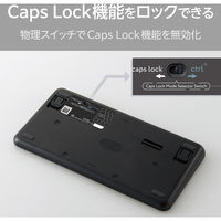 ワイヤレスキーボード 無線2.4GHz メンブレン テンキーレス コンパクト ブラック TK-CM10DMKBK エレコム 1個