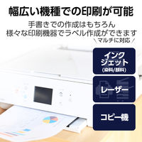 エレコム ラベルシール 表示･宛名ラベル プリンタ兼用 マット紙 A4 ノーカット 1面 1袋(50シート) 白 EDT-ECNL1（直送品）