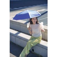 SMV JAPAN 7本骨遮光折りたたみ傘 江戸 紅掛空色×なじむ菊 SMV-41975 1本（直送品）