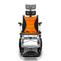 フェニックス商事 ライパット リクライニング介助式車椅子 オレンジ LPKY9006L_K_O 1台（直送品）