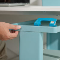 JEJアステージ リセスタイル テーブルワゴンミニ3段 ブルー 幅400×奥行250×高さ625mm 1台