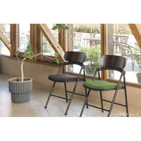 【軒先渡し】SANKEI CF76・77 フォールディングチェア ブラウン×ワインレッド CF77-MXD-WRE 1脚（直送品）