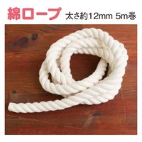 日本紐釦貿易 日本紐釦 綿ロープ 甘打 W12mm×5m巻 生成 S3-1 1巻