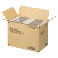 ティッシュペーパー 200組（5個入）ティッシュペーパー 未晒し BOX エイトワン オリジナル