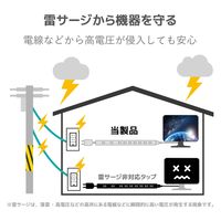 延長コード 10個口 スイッチ無し ホコリシャッター付 固定&吊下可能 3m ホワイトECT-0103WH エレコム 1個（直送品）