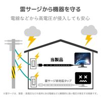 延長コード 10個口 スイッチ無し ホコリシャッター付 固定&吊下可能 1m ブラックECT-0101BK エレコム 1個